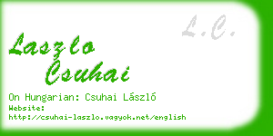 laszlo csuhai business card